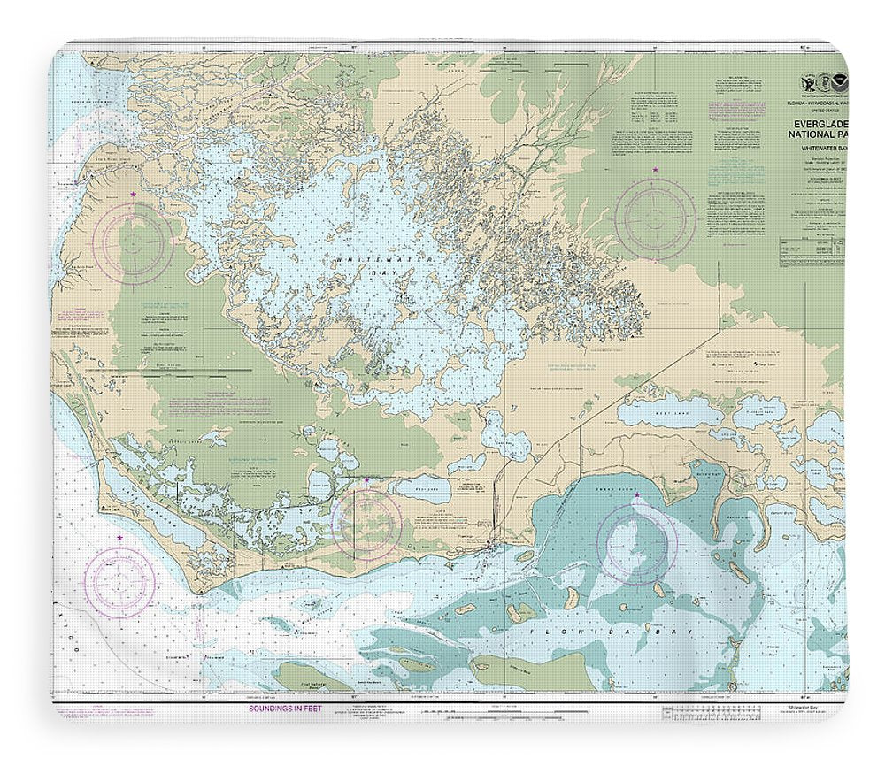 Nautical Chart-11433 Everglades National Park Whitewater Bay - Blanket