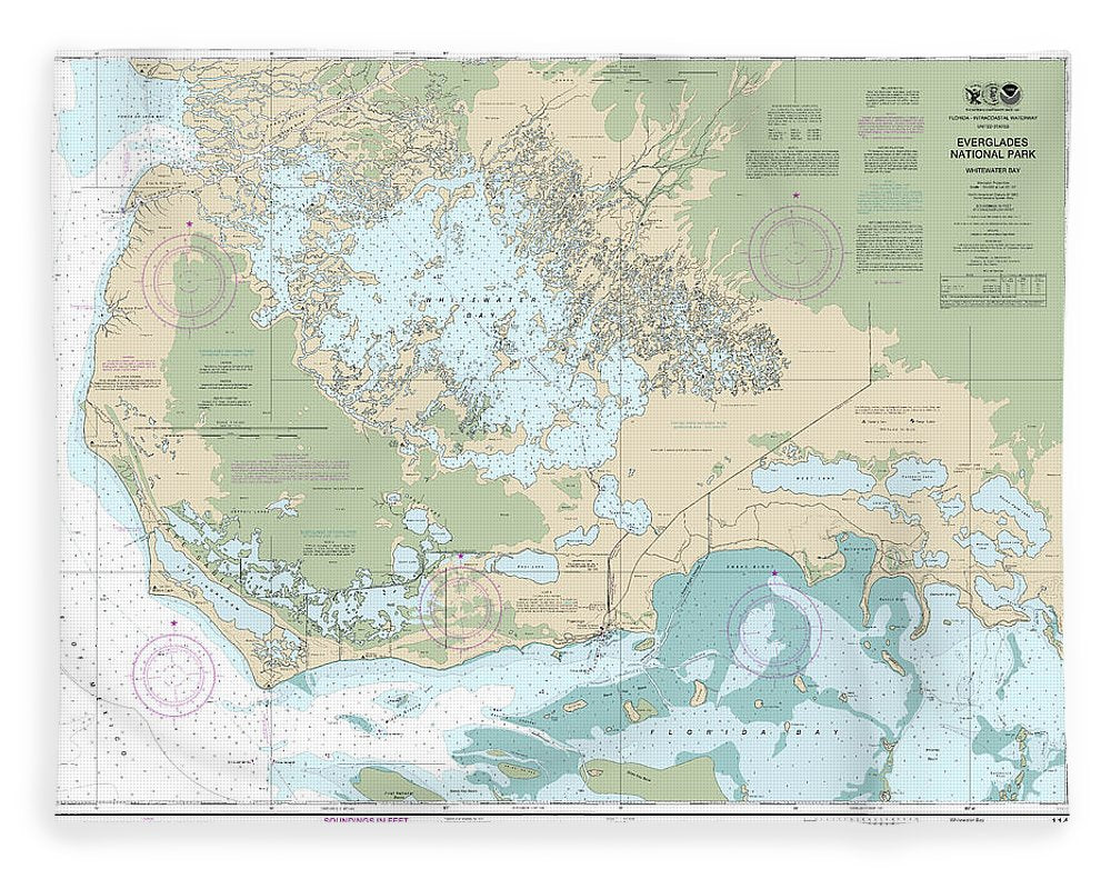 Nautical Chart-11433 Everglades National Park Whitewater Bay - Blanket