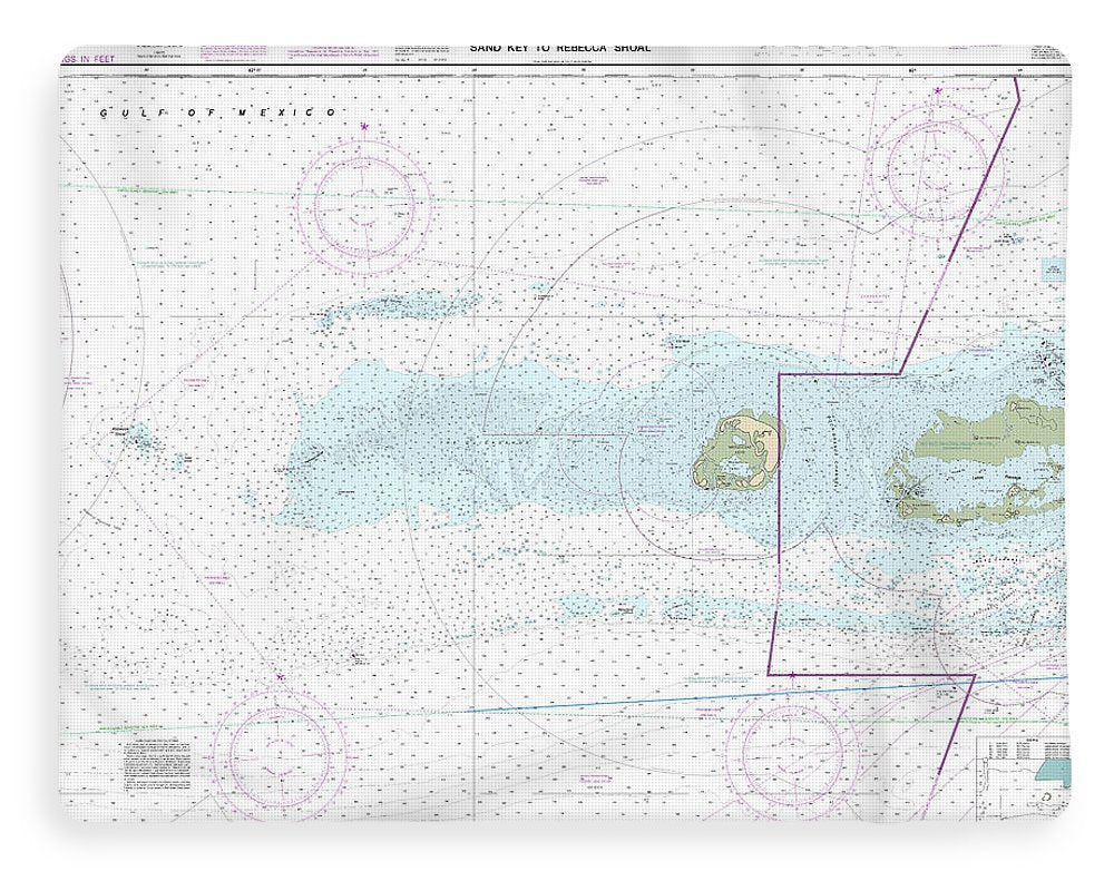 Nautical Chart-11439 Sand Key-rebecca Shoal - Blanket
