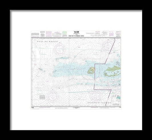 Nautical Chart-11439 Sand Key-rebecca Shoal - Framed Print
