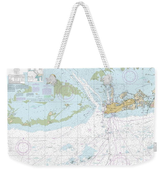 Nautical Chart-11441 Key West Harbor-approaches - Weekender Tote Bag