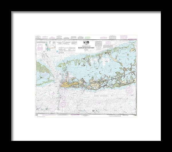 Nautical Chart-11446 Intracoastal Waterway Sugarloaf Key-key West - Framed Print