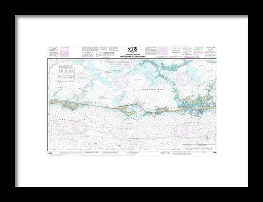 A beuatiful Framed Print of the Nautical Chart-11449 Intracoastal Waterway Matecumbe-Grassy Key by SeaKoast