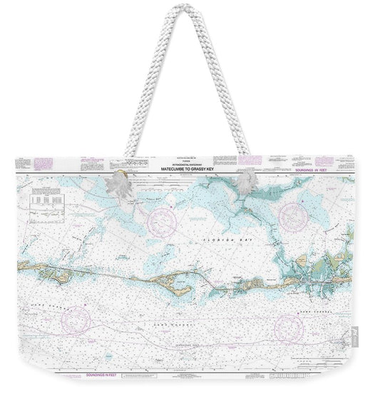 Nautical Chart-11449 Intracoastal Waterway Matecumbe-grassy Key - Weekender Tote Bag