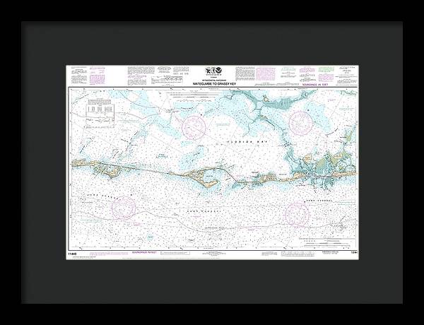 Nautical Chart-11449 Intracoastal Waterway Matecumbe-grassy Key - Framed Print