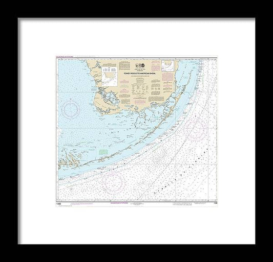 A beuatiful Framed Print of the Nautical Chart-11450 Fowey Rocks-American Shoal by SeaKoast