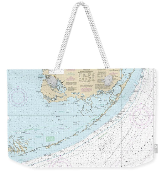 Nautical Chart-11450 Fowey Rocks-american Shoal - Weekender Tote Bag