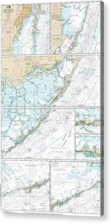 Nautical Chart-11451 Miami-Marathon-Florida Bay  Acrylic Print