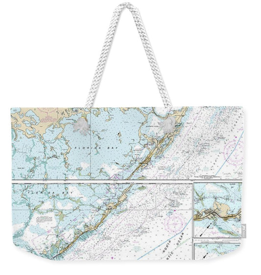 Nautical Chart-11451 Miami-marathon-florida Bay - Weekender Tote Bag