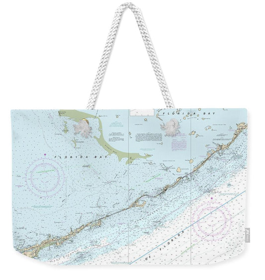 Nautical Chart-11452 Intracoastal Waterway Alligator Reef-sombrero Key - Weekender Tote Bag