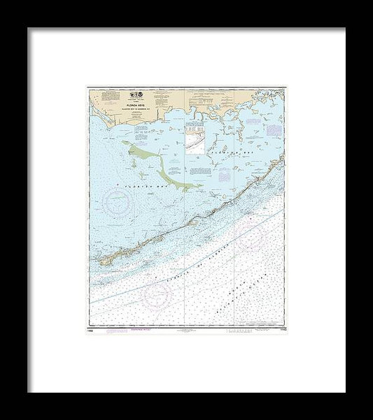 A beuatiful Framed Print of the Nautical Chart-11452 Intracoastal Waterway Alligator Reef-Sombrero Key by SeaKoast