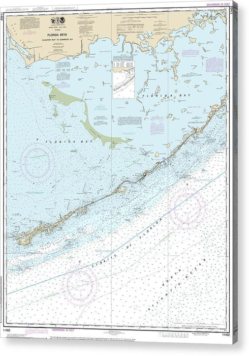Nautical Chart-11452 Intracoastal Waterway Alligator Reef-Sombrero Key  Acrylic Print