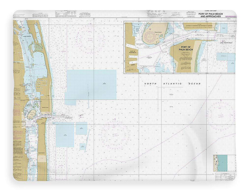 Nautical Chart-11459 Port-palm Beach-approaches - Blanket