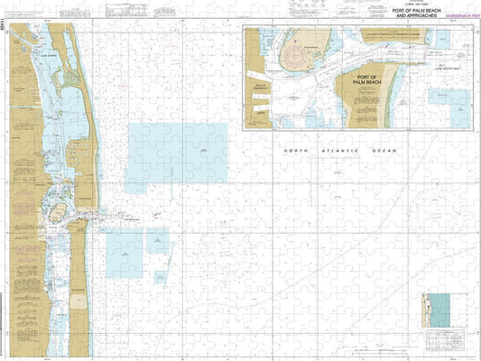 Nautical Chart 11459 Port Palm Beach Approaches Puzzle