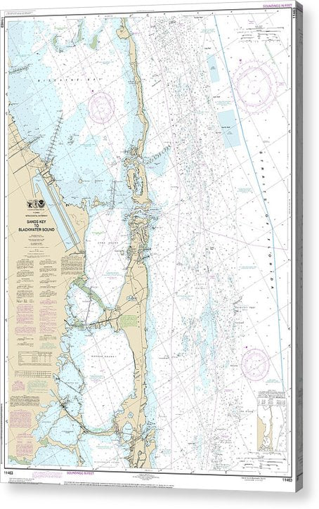Nautical Chart-11463 Intracoastal Waterway Sands Key-Blackwater Sound  Acrylic Print