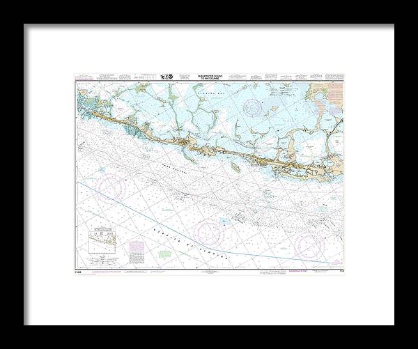 Nautical Chart-11464 Intracoastal Waterway Blackwater Sound-matecumbe - Framed Print