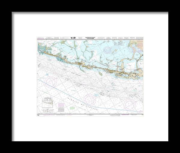 Nautical Chart-11464 Intracoastal Waterway Blackwater Sound-matecumbe - Framed Print