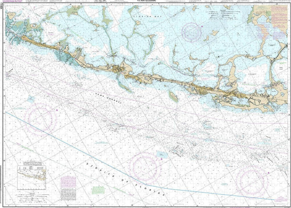 Nautical Chart-11464 Intracoastal Waterway Blackwater Sound-matecumbe - Puzzle