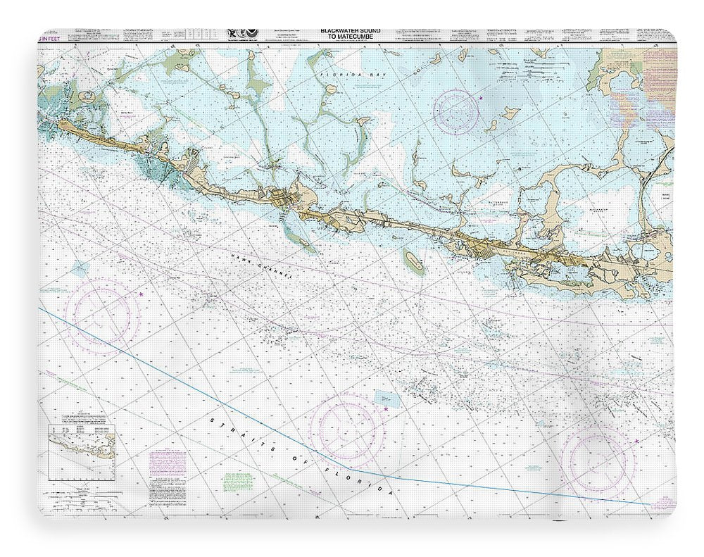 Nautical Chart-11464 Intracoastal Waterway Blackwater Sound-matecumbe - Blanket