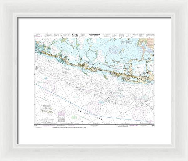 Nautical Chart-11464 Intracoastal Waterway Blackwater Sound-matecumbe - Framed Print