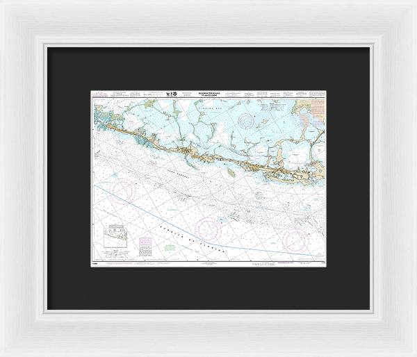 Nautical Chart-11464 Intracoastal Waterway Blackwater Sound-matecumbe - Framed Print