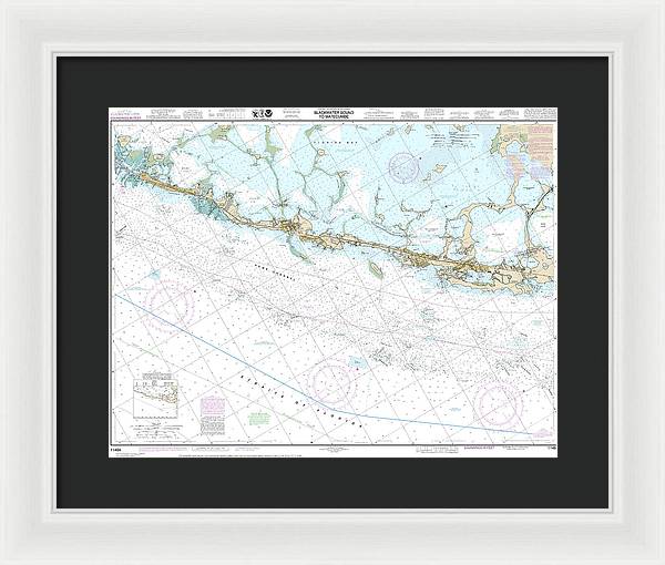 Nautical Chart-11464 Intracoastal Waterway Blackwater Sound-matecumbe - Framed Print