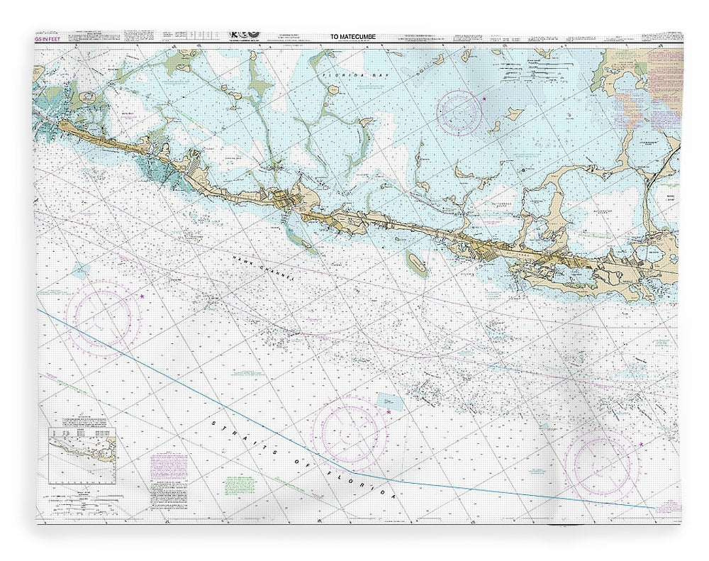 Nautical Chart-11464 Intracoastal Waterway Blackwater Sound-matecumbe - Blanket