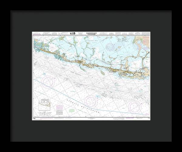 Nautical Chart-11464 Intracoastal Waterway Blackwater Sound-matecumbe - Framed Print