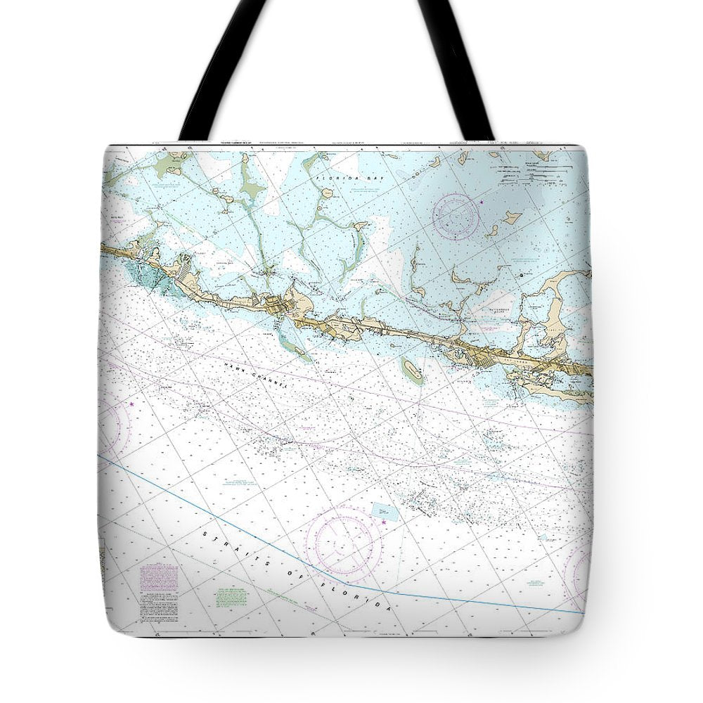 Nautical Chart-11464 Intracoastal Waterway Blackwater Sound-matecumbe - Tote Bag