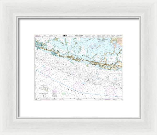 Nautical Chart-11464 Intracoastal Waterway Blackwater Sound-matecumbe - Framed Print