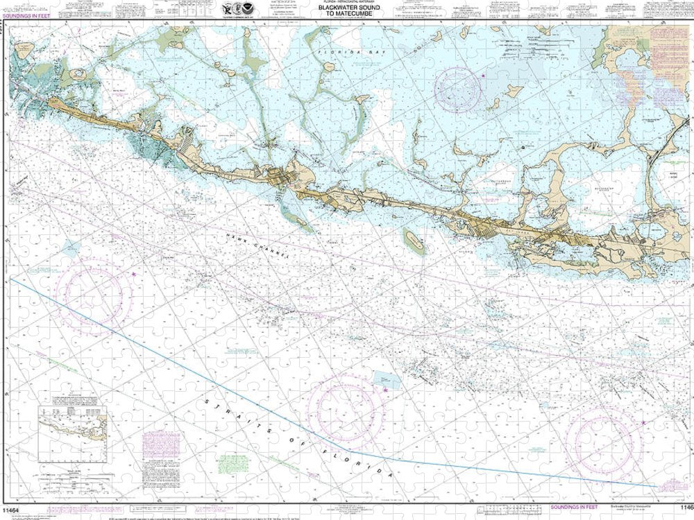 Nautical Chart 11464 Intracoastal Waterway Blackwater Sound Matecumbe Puzzle