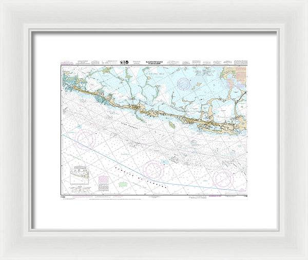 Nautical Chart-11464 Intracoastal Waterway Blackwater Sound-matecumbe - Framed Print