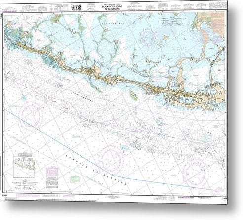 A beuatiful Metal Print of the Nautical Chart-11464 Intracoastal Waterway Blackwater Sound-Matecumbe - Metal Print by SeaKoast.  100% Guarenteed!