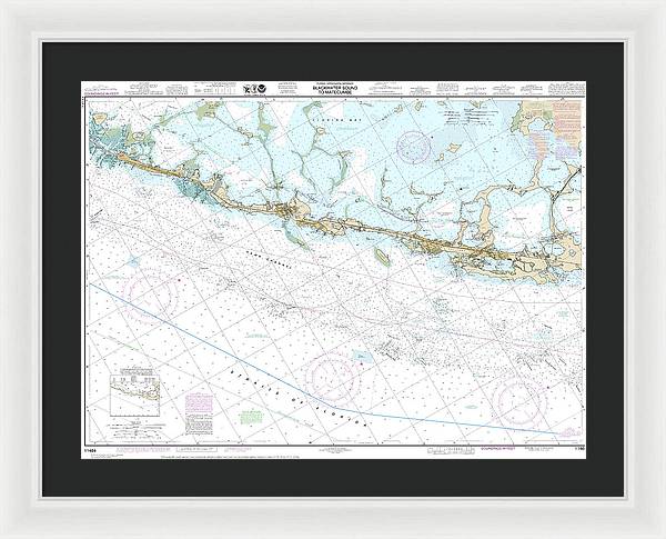 Nautical Chart-11464 Intracoastal Waterway Blackwater Sound-matecumbe - Framed Print