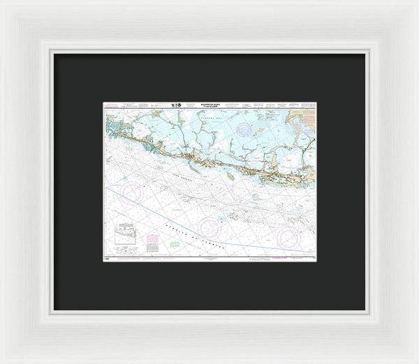 Nautical Chart-11464 Intracoastal Waterway Blackwater Sound-matecumbe - Framed Print