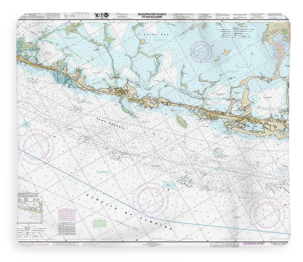 Nautical Chart-11464 Intracoastal Waterway Blackwater Sound-matecumbe - Blanket