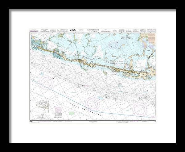 Nautical Chart-11464 Intracoastal Waterway Blackwater Sound-matecumbe - Framed Print