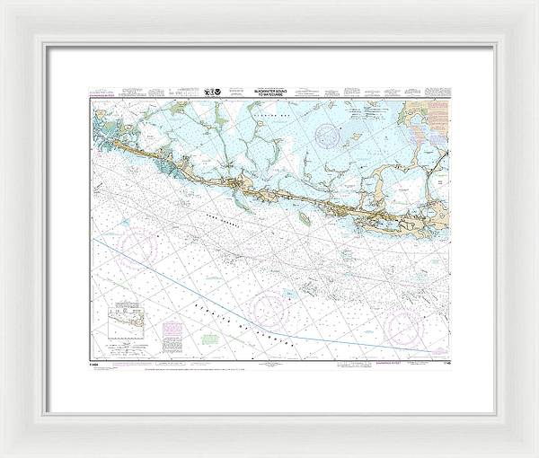 Nautical Chart-11464 Intracoastal Waterway Blackwater Sound-matecumbe - Framed Print