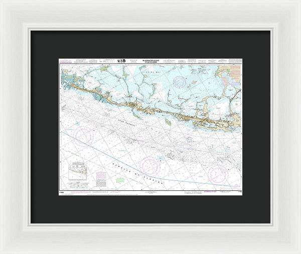 Nautical Chart-11464 Intracoastal Waterway Blackwater Sound-matecumbe - Framed Print