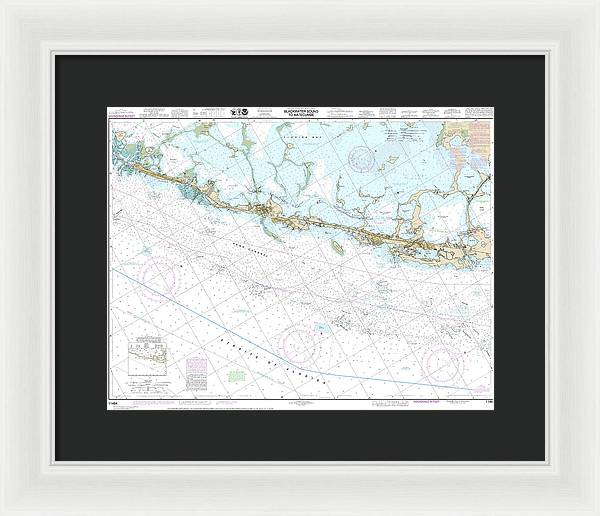 Nautical Chart-11464 Intracoastal Waterway Blackwater Sound-matecumbe - Framed Print