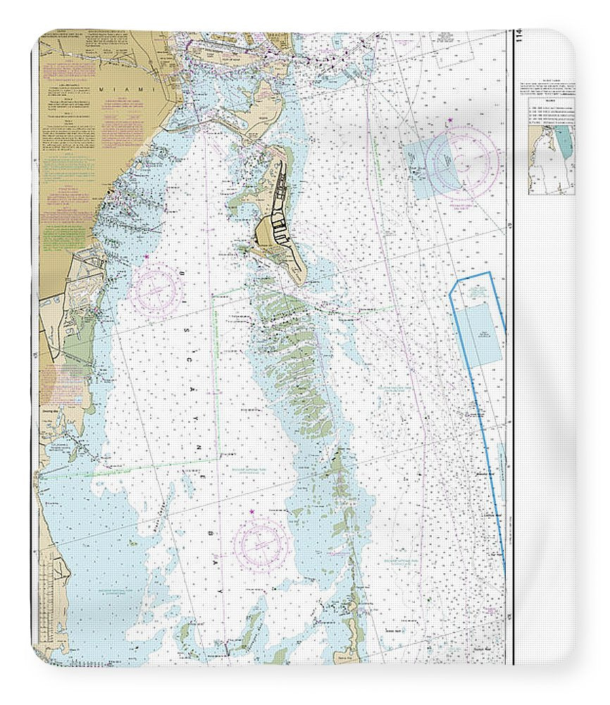 Nautical Chart-11465 Intracoastal Waterway Miami-elliot Key - Blanket