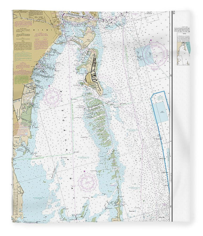 Nautical Chart 11465 Intracoastal Waterway Miami Elliot Key Blanket