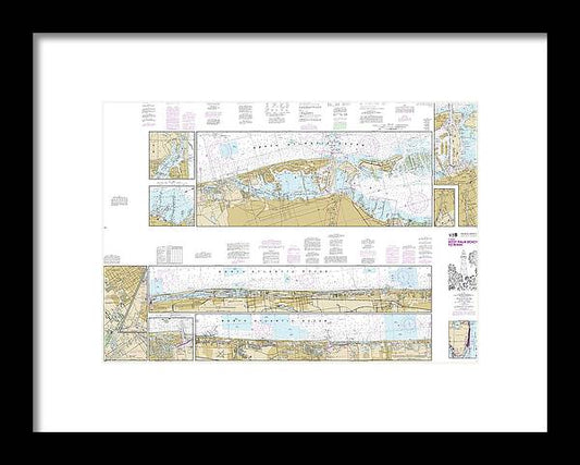 A beuatiful Framed Print of the Nautical Chart-11467 Intracoastal Waterway West Palm Beach-Miami by SeaKoast