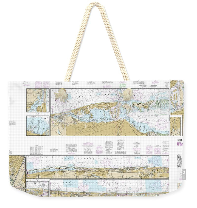 Nautical Chart-11467 Intracoastal Waterway West Palm Beach-miami - Weekender Tote Bag