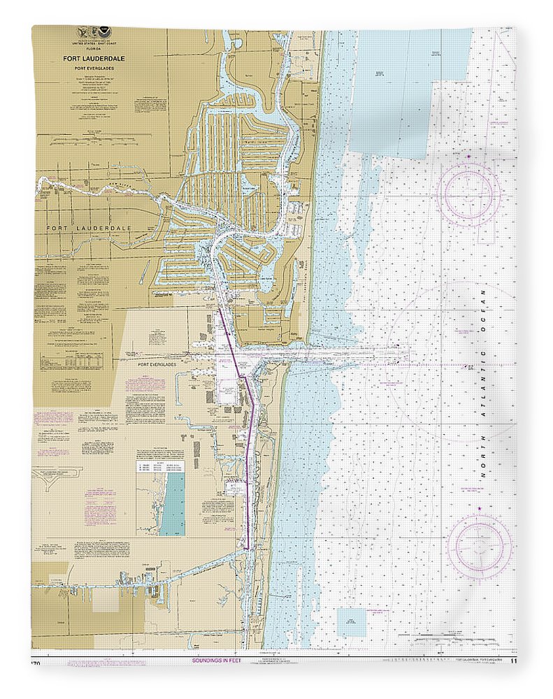 Nautical Chart-11470 Fort Lauderdale Port Everglades - Blanket