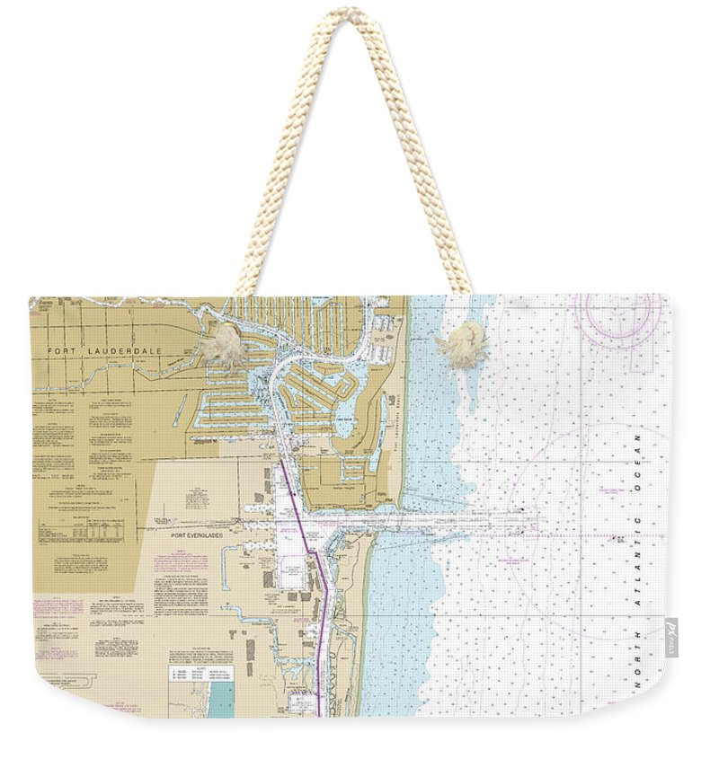Nautical Chart-11470 Fort Lauderdale Port Everglades - Weekender Tote Bag
