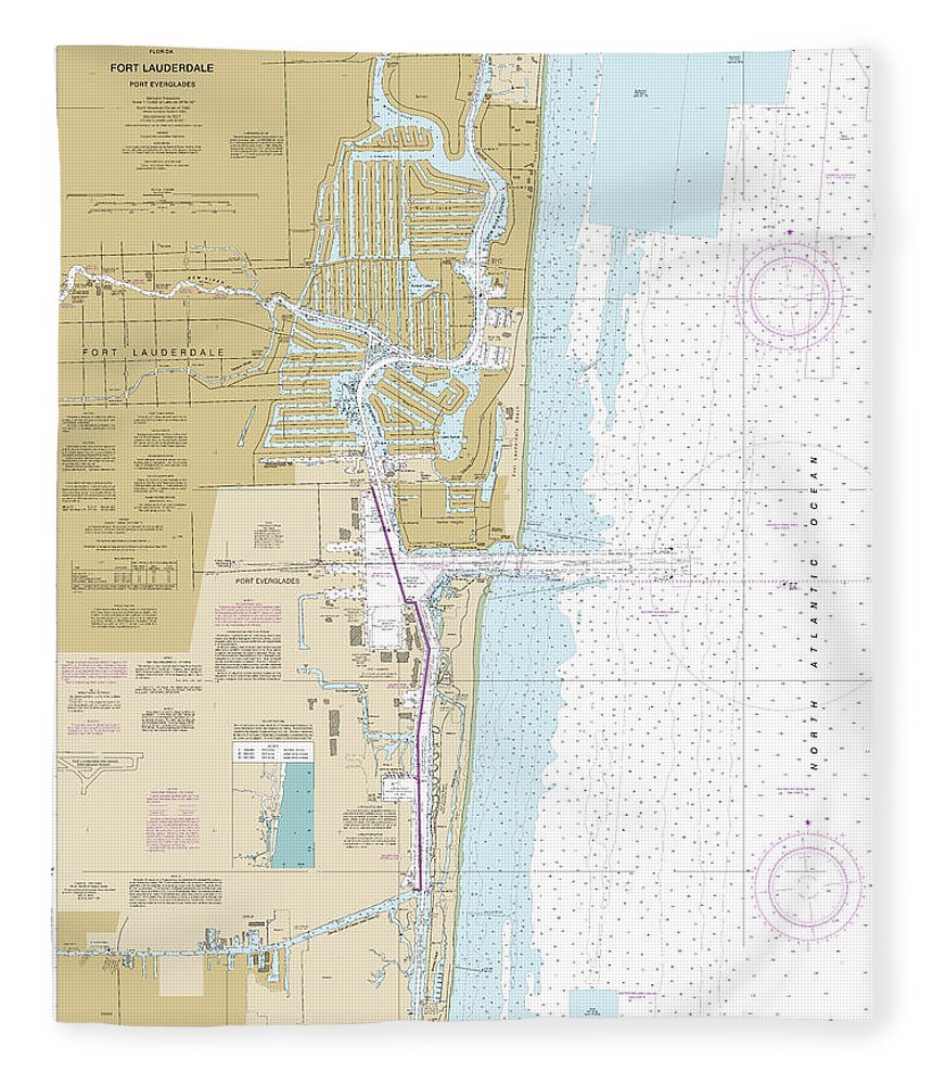 Nautical Chart 11470 Fort Lauderdale Port Everglades Blanket