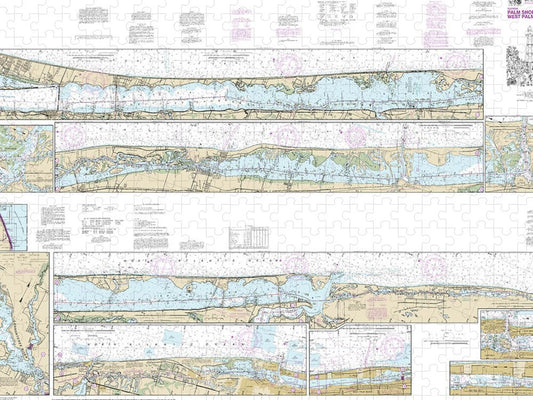 Nautical Chart 11472 Intracoastal Waterway Palm Shores West Palm Beach, Loxahatchee River Puzzle