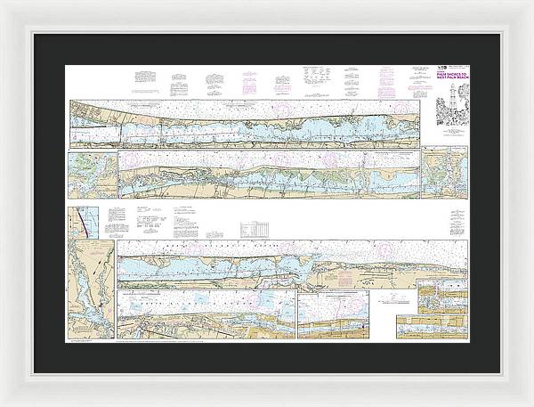 Nautical Chart-11472 Intracoastal Waterway Palm Shores-west Palm Beach, Loxahatchee River - Framed Print