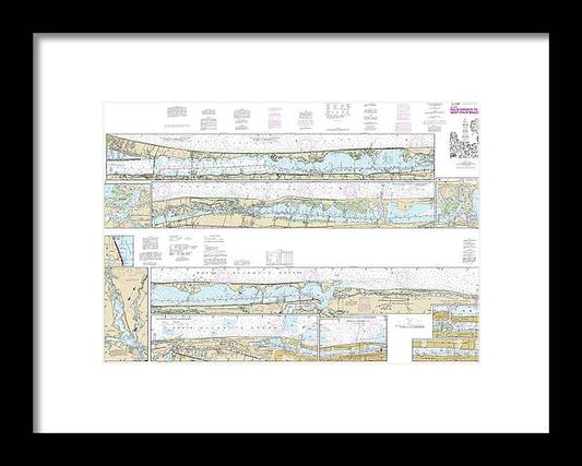A beuatiful Framed Print of the Nautical Chart-11472 Intracoastal Waterway Palm Shores-West Palm Beach, Loxahatchee River by SeaKoast